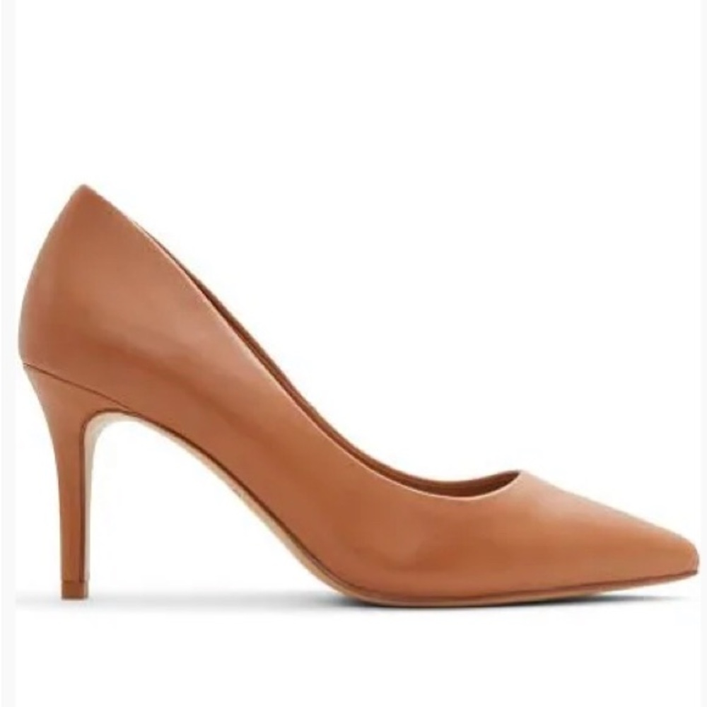 Brown Leather Stiletto Pump